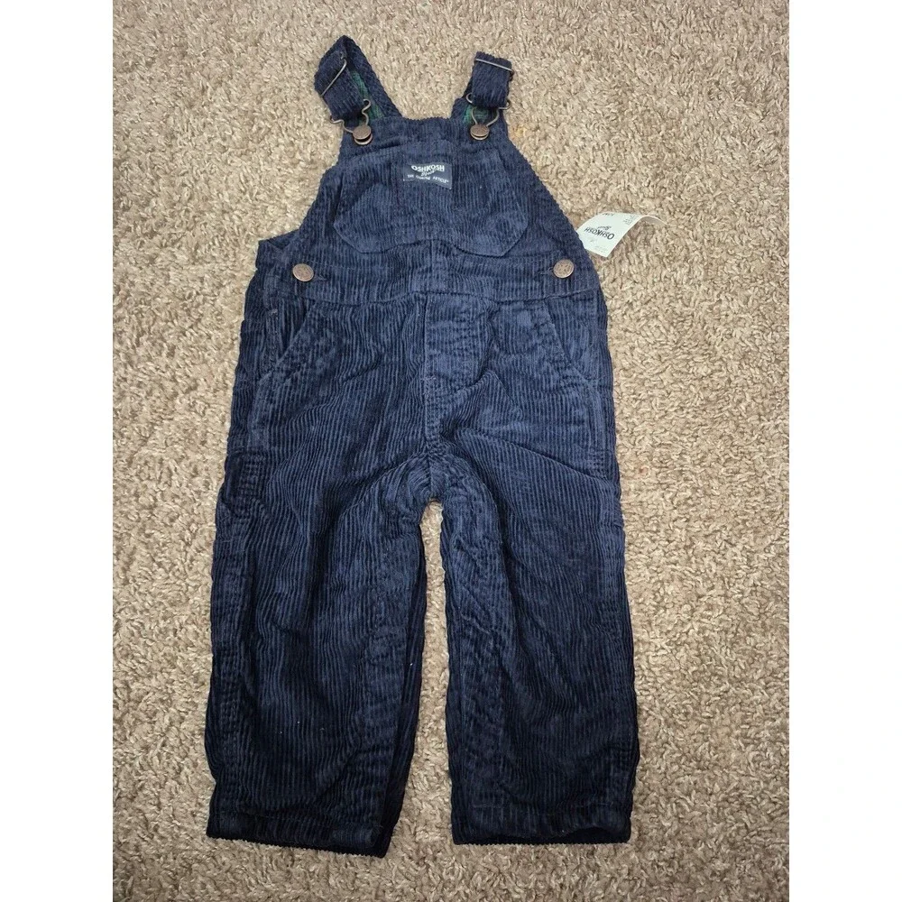 Oshkosh bjosh corduroy overalls size 12 months nwt